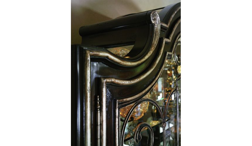 Breakfronts & China Cabinets Glass front china cabinet with art deco influence