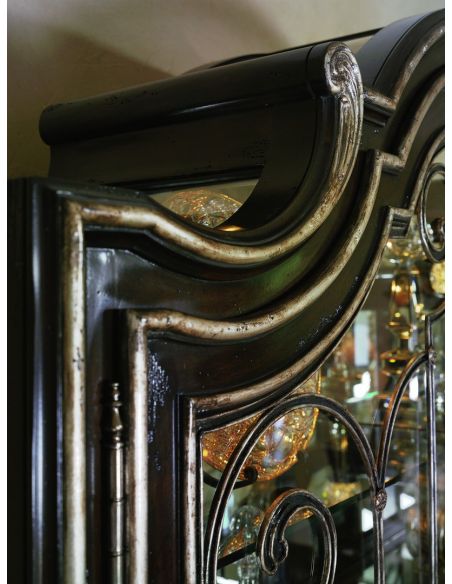 Breakfronts & China Cabinets Glass front china cabinet with art deco influence