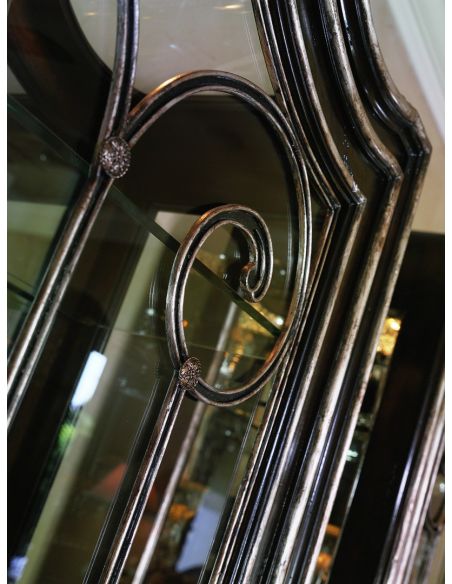 Breakfronts & China Cabinets Glass front china cabinet with art deco influence