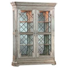 Breakfronts & China Cabinets Double door armoire with rustic charm