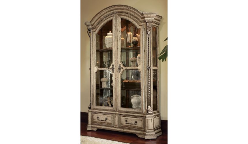 Display Cabinets and Armories Diplay case with double glass doors and metal work detail