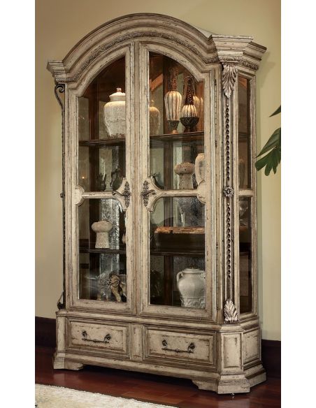 Display Cabinets and Armories Diplay case with double glass doors and metal work detail