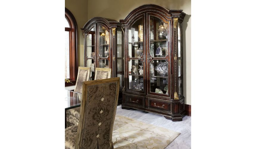Display Cabinets and Armories Diplay case with double glass doors and metal work detail