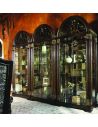 Breakfronts & China Cabinets Glass china cabinet with scrolling metal work