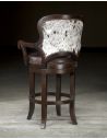 Upscale Bar Furniture Luxury Leather Furniture, Swivel Bar Chair With Hair Hide