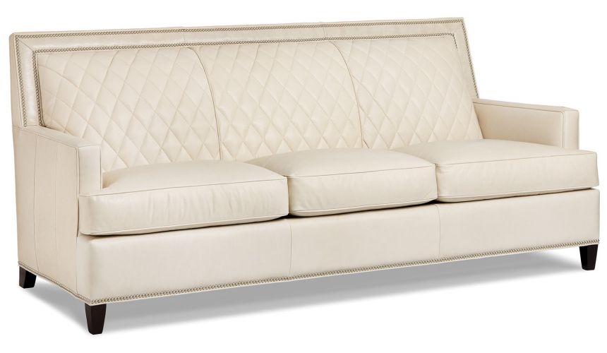 Quilted Leather Sofa, Century Quilted Leather Sofa
