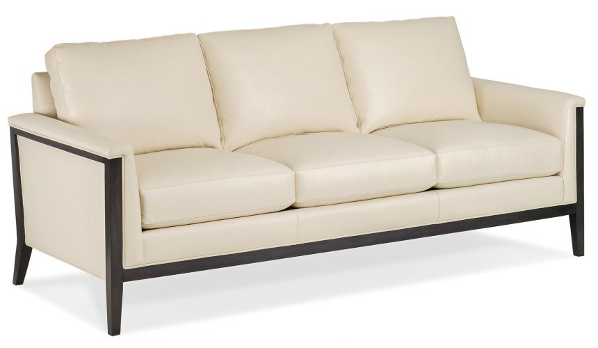 Modern white leather sofa 