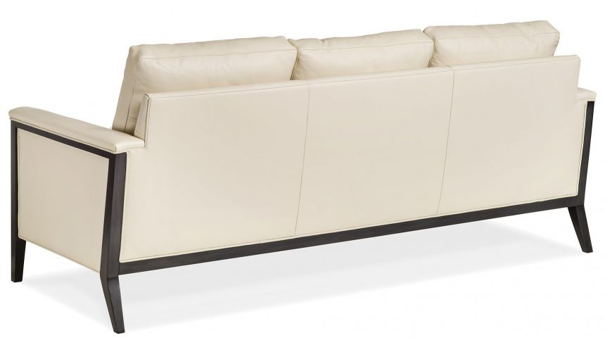 Modern white leather sofa