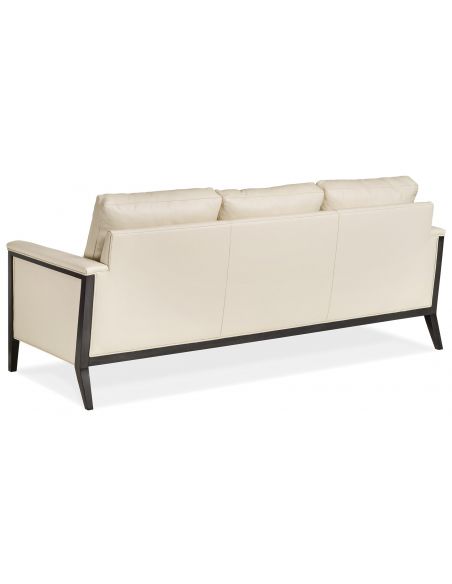 Modern white leather sofa 