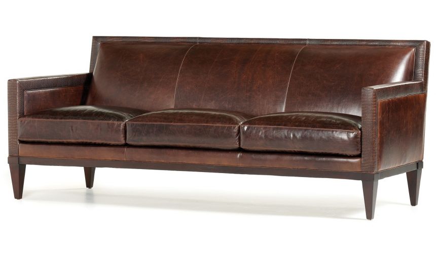Chocolate leather sofa