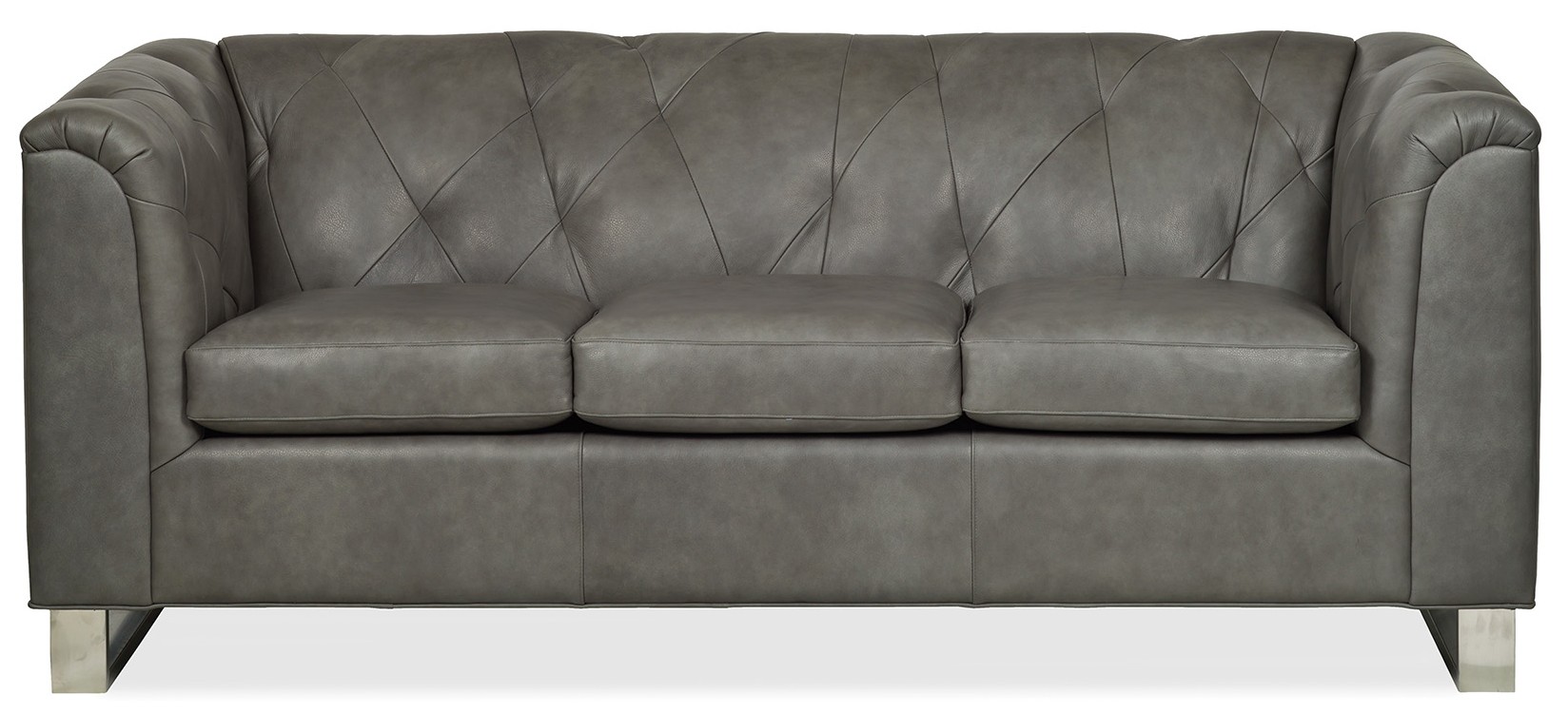 dove grey leather sofa