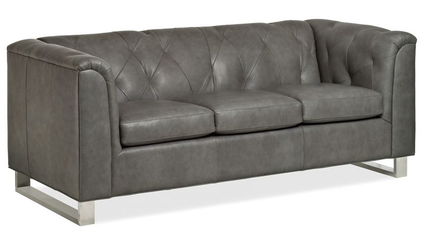 Dove Grey Leather Sofa, Dove Grey Leather Sofa