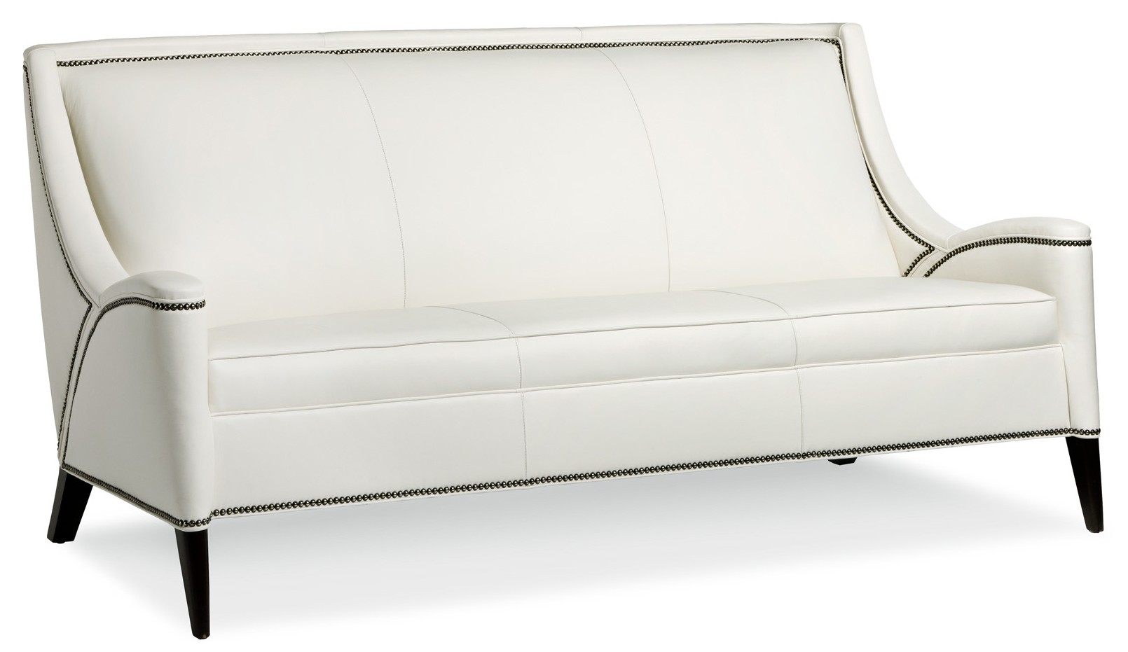 Contemporary ivory leather sofa