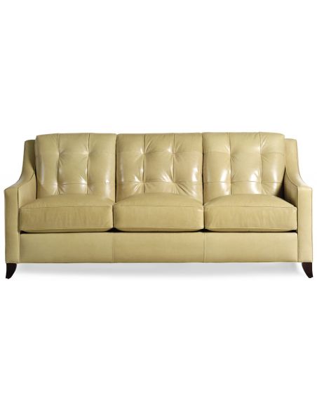 Modern cream leather sofa