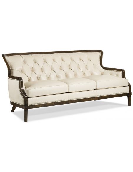 Ivory leather sofa