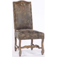 Western Furniture Leather nail head trim Chair