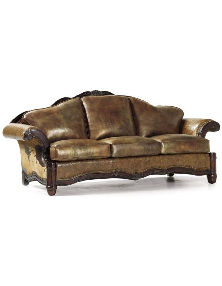 Western style leather sofa