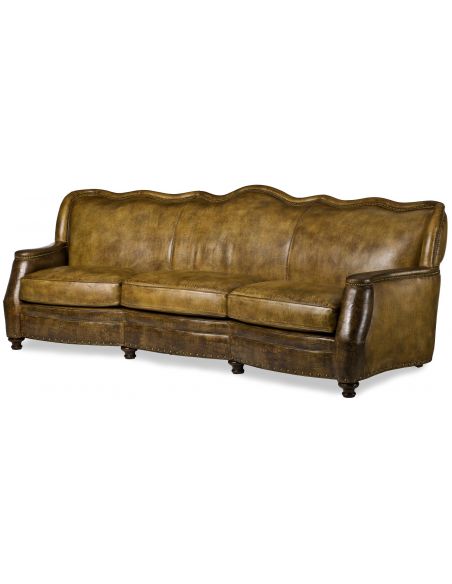 Embossed leather sofa
