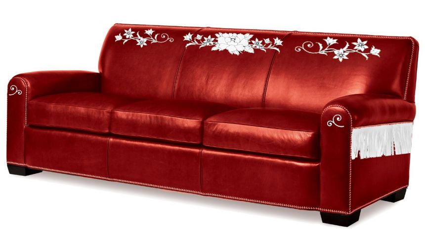 SOFA, COUCH & LOVESEAT Rugged leather sofa