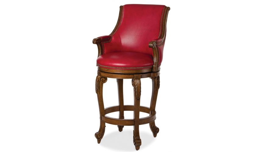 Unique Counter & Bar Stools Ravishing red leather bar stool