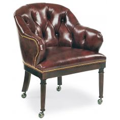 Office Chairs Chocolate leather club chair