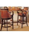 BAR AND COUNTER STOOLS Leather swivel bar stools