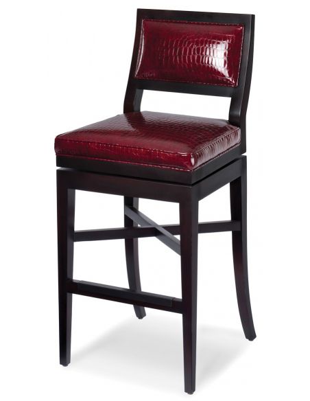 Red patent leather bar stools