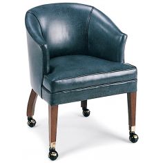 Office Chairs Blue leather club chair