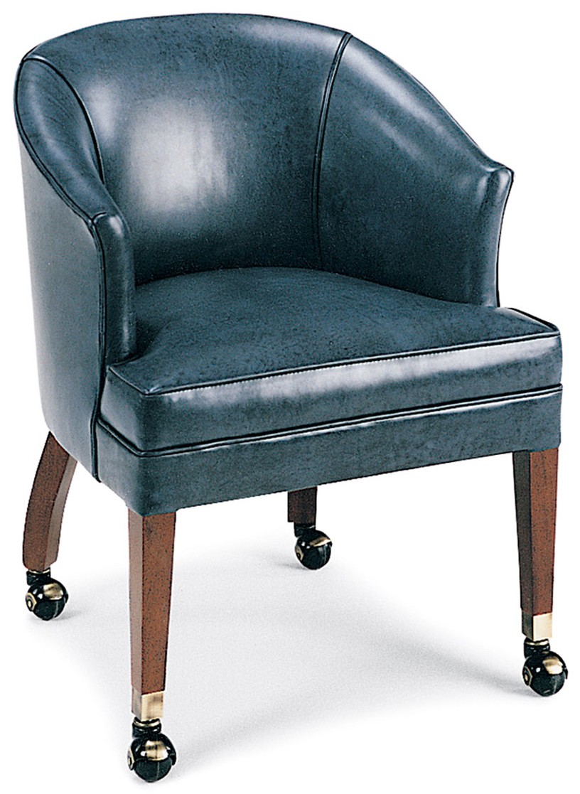 Office Chairs Blue leather club chair