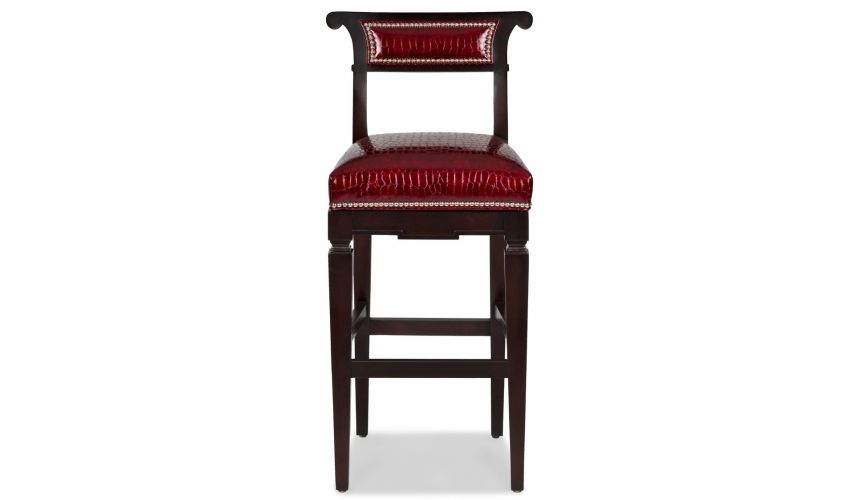 Unique Counter & Bar Stools Embossed patent leather bar stool