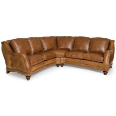SECTIONALS - Leather & High End Upholstered Furniture Chestnut brown leather sectional
