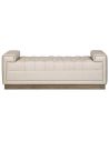 SETTEES, CHAISE, BENCHES Modern platinum leather bench