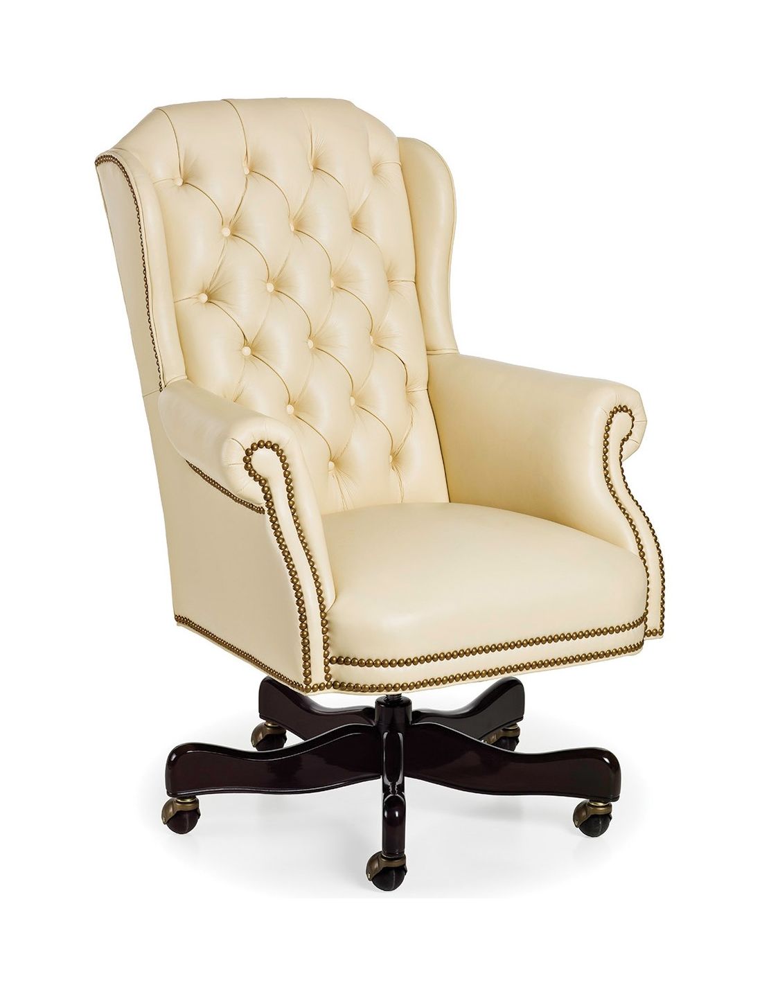 Ivory Leather Office Chair, Ivory Leather Chairs