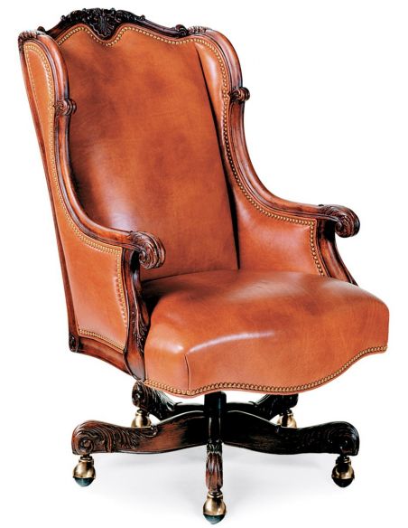Tall back leather office chair