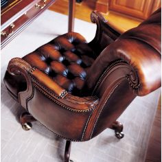 Office Chairs Classic leather office chair 2