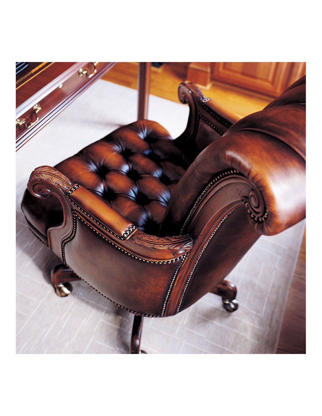 Traditional leather office online chair