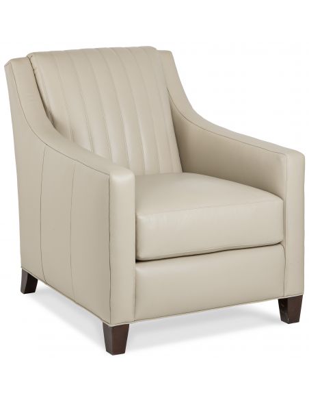 Tufted leather armchair