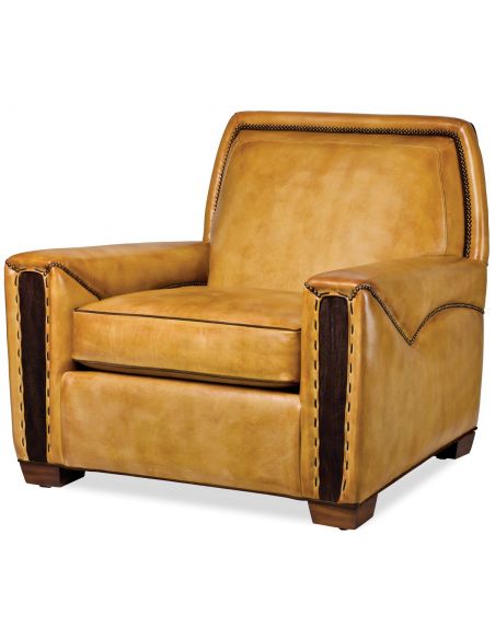 Western style leather armchair