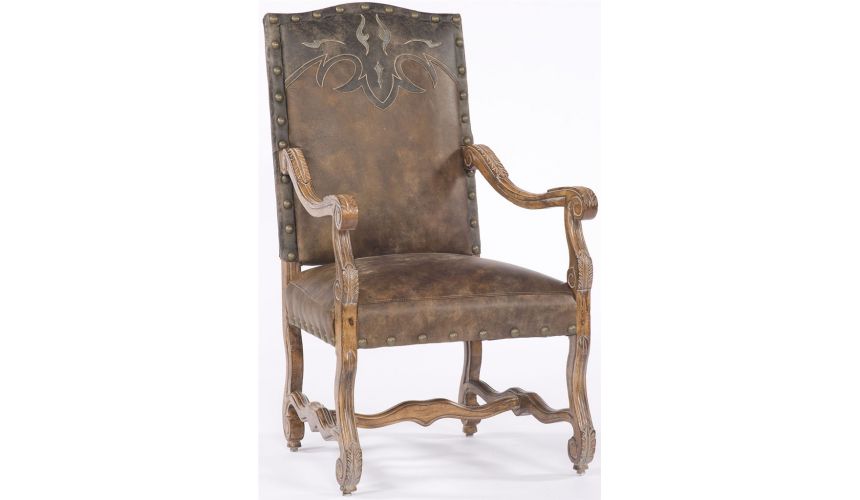 Dining Chairs Leather nail trim Chair