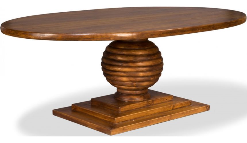 Dining Tables Wooden Oval Top Dining Table