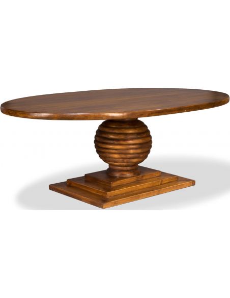 Dining Tables Wooden Oval Top Dining Table
