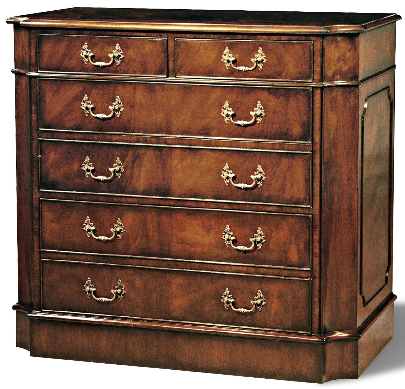 Chest of Drawers Crotch Mahagony Veneer File Cabinet