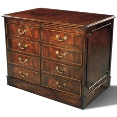 Chest of Drawers Crotch Mahogany Four Drawer File Cabinet