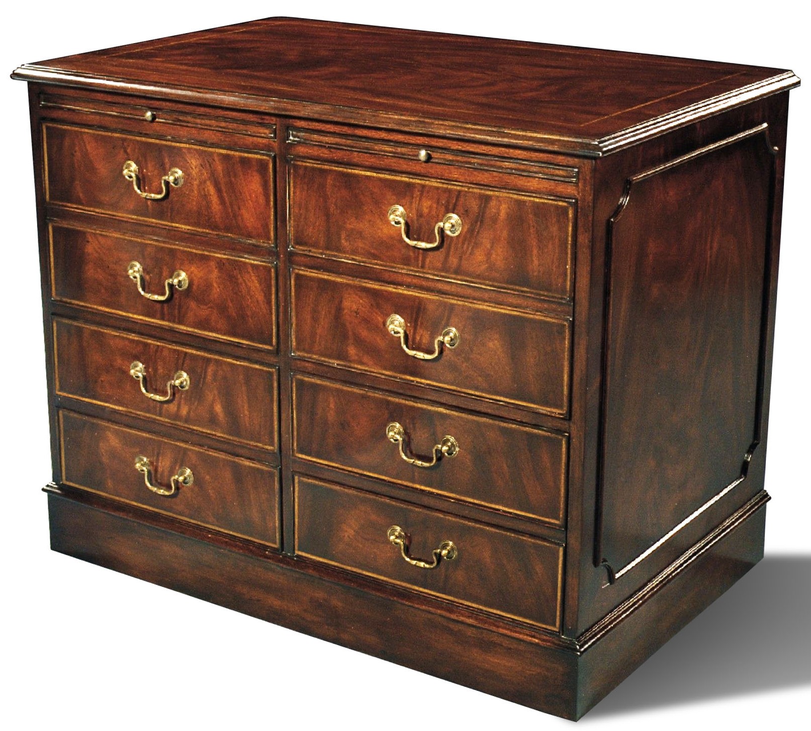 Chest of Drawers Crotch Mahogany Four Drawer File Cabinet