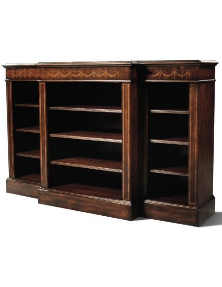 Mahogany Bookcase Marquetry Inlay Different 4