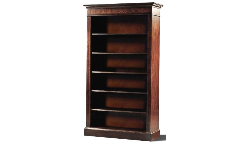 Bookcases Mahogany Bookcase with Marquetry Inlay Different 3