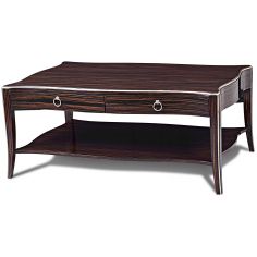 Rectangular and Square Coffee Tables Engineered Macassar Ebony Cocktail Table