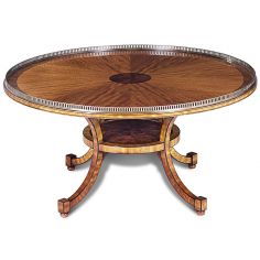 Round and Oval Coffee tables Movingue Walnut Burl Cocktail Table