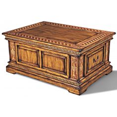 Rectangular and Square Coffee Tables Heavily Marquetry Inlaid Small Cocktail Table
