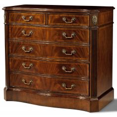 Chest of Drawers Crotch Mahogany Serpentine File Cabinet